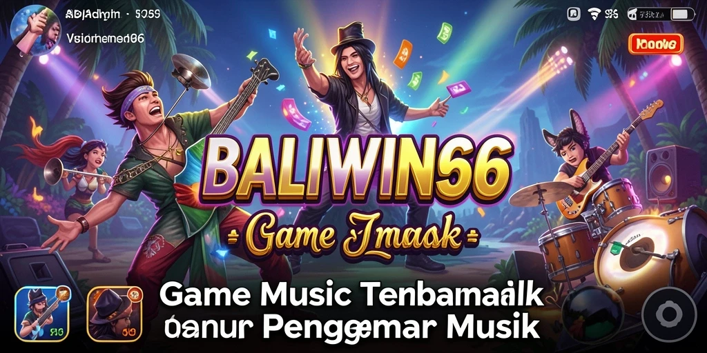 Screenshot BALIWIN66 menampilkan gameplay yang seru dengan musik.
