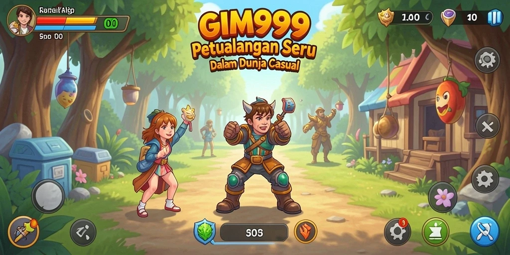 Tampilan menarik dunia permainan dalam GIM999.