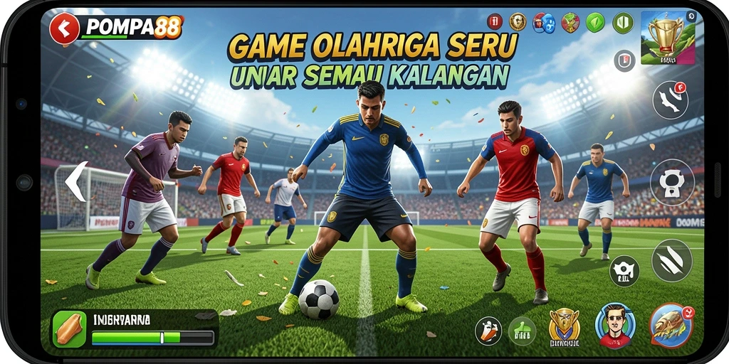 Tampilan dinamis POMPA88 dengan gameplay olahraga yang seru.