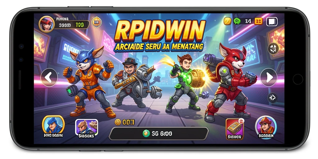 Screenshot RPIDWIN menampilkan gameplay yang penuh warna dan seru.