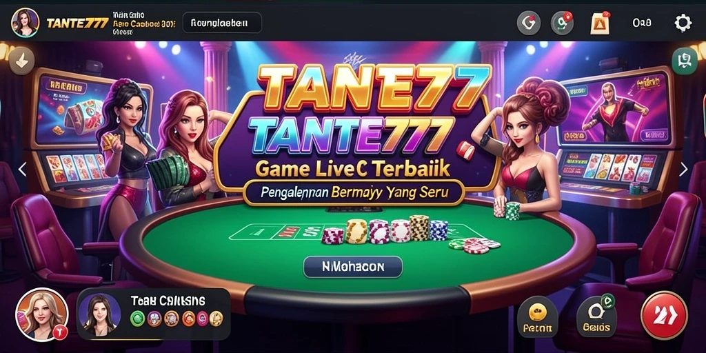 Screenshot gameplay Live Casino TANTE777 yang mendebarkan